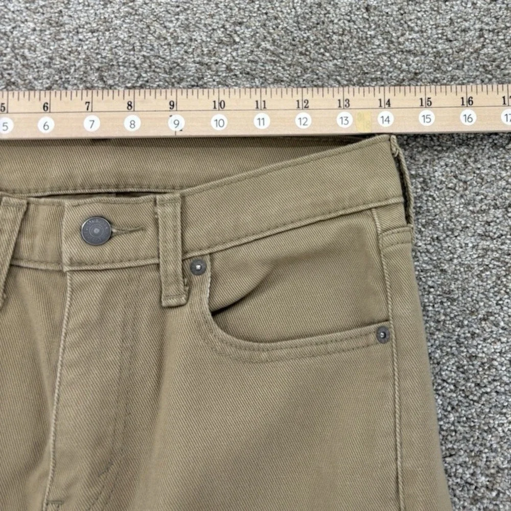 Levi's 512 Slim Taper Jeans Men's 28x32 (Fits 28x30) Khaki Tan Stretch Red Tab